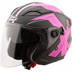 Nova OF211 Blaze XCode Black Matt Pink Κράνος Μηχανής Jet