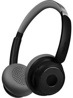 LogiLink BT0072 Ασύρματα Bluetooth Ακουστικά On Ear με Noise Cancelling Μαύρα Γκρι