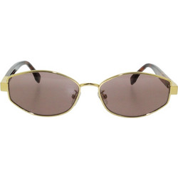 Fendi FE40216U 30S Γυναικεία Γυαλιά Ηλίου Οβάλ Μεταλλικά Χρυσά με Καφέ Φακό