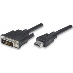 Techly Καλώδιο HDMI Male to DVI-D Male 5m Black ICOC-HDMI-D-045