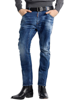 Dsquared2 Ανδρικό Τζιν Παντελόνι Ελαστικό Slim Εφαρμογή Navy Μπλε S74LB1950D30010-470