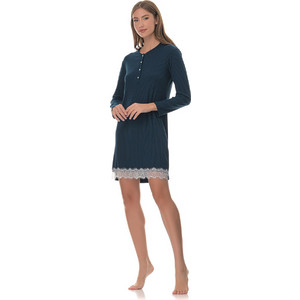 PNN Nightwear Kate Νυχτικό Εγκυμοσύνης Χειμωνιάτικο Navy Μπλε 1252-0105-1