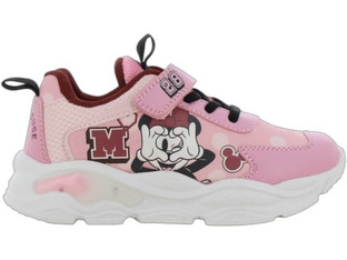Disney Minnie Mouse Παιδικά Sneakers με Φωτάκια Ροζ Μωβ DM011895
