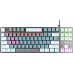 Rampage Snug K14 Μηχανικό Gaming Πληκτρολόγιο TenKeyLess RGB Grey White