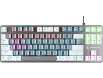 Rampage Snug K14 Μηχανικό Gaming Πληκτρολόγιο TenKeyLess RGB Grey White