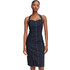 Guess Alisa Midi Καλοκαιρινό Βραδινό Φόρεμα Τζιν Navy Μπλε W6YK07D1346-BFIN