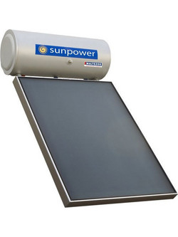 Maltezos Sunpower Ηλιακός Θερμοσίφωνας 125lt 1.5m² Glass Τριπλής Ενέργειας