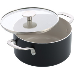 KitchenAid Κατσαρόλα Αλουμινίου Κεραμική 20cm Μαύρη