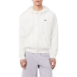 Lacoste Ανδρική Ζακέτα Φούτερ με Κουκούλα και Φερμουάρ Λευκή SH8864-70V