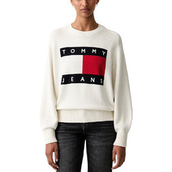 Tommy Jeans Γυναικεία Πλεκτή Μπλούζα Λευκή DW0DW23450-YBH