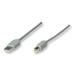 Manhattan 327480 Καλώδιο USB-A Male 1.1 to USB-B Male 1m Grey