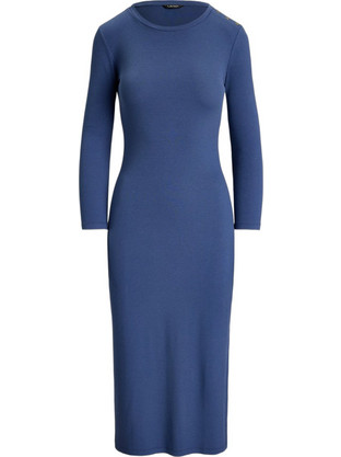 Lauren Ralph Lauren Midi Καθημερινό Φόρεμα Ριπ Μπλε 200P13966001