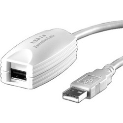 Value 12.99.1100 Καλώδιο USB-A Male 2.0 to USB-A Female 5m White