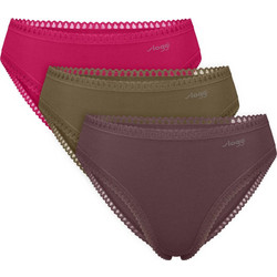 Sloggi Βαμβακερά Ψηλόμεσα Γυναικεία Slip 3Pack 10219672-M023