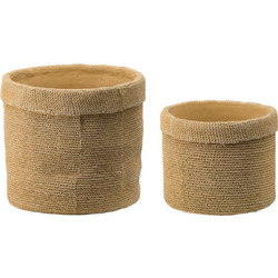 Artekko Knitt Σετ Κασπώ Δαπέδου Τσιμεντένια Μπεζ 37x32cm 2τμχ D9035