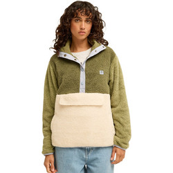Billabong Γυναικείο Φούτερ Fleece με Τσέπες Πράσινο Εκρού EBJPF00141-WCP