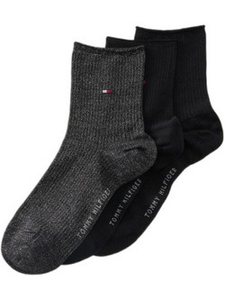 Tommy Hilfiger GiftBox Γυναικείες Κάλτσες Κοντές Μαύρες 3Pack 701242187