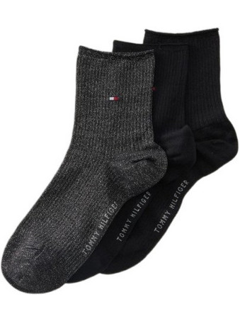 Tommy Hilfiger GiftBox Γυναικείες Κάλτσες Κοντές Μαύρες 3Pack 701242187