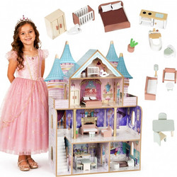 Ecotoys Ξύλινο Κουκλόσπιτο Κάστρο Bella