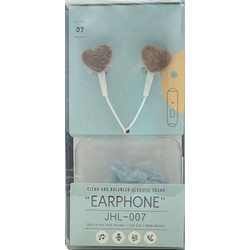 Summer Enjoy JHL-007 Fluffy Hea RE.06333 Handsfree In-Ear 3.5mm White Brown