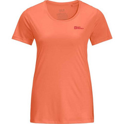 Jack Wolfskin Tech Tee Γυναικείο Αθλητικό T-Shirt Πορτοκαλί 1807122-2182