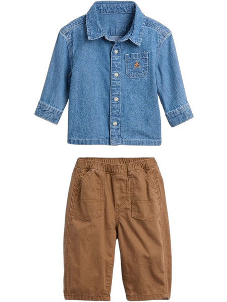 Gap Βρεφικό Σετ για Αγόρι Royal Blue Καφέ 909071000