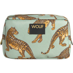 WOUF Emerald Leopard Γυναικείο Νεσεσέρ 20x9.5x13cm Πράσινο Mint