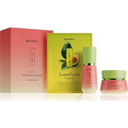 Korika SuperFruits Dewy Moisture Serum 30ml + Moisture Glow Cream 50ml + Avocado Nourishing Sheet Mask 25gr