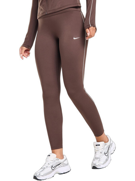 Nike One Dri-FIT Γυναικείο Κολάν Μακρύ Ψηλόμεσο Καφέ IU3943-237