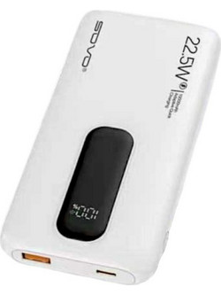Tradesor PD33 Power Bank 10000mAh 22.5W με Ενσωματωμένα Καλώδια USB-C & Lightning White