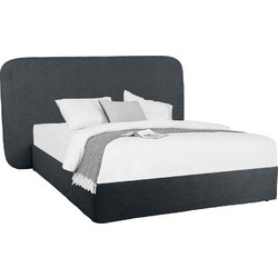 Liberta Oval Κρεβάτι Υπέρδιπλο Υφασμάτινο 160x200cm 40-0017