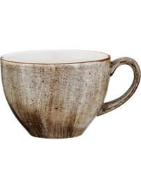 Bonna Terrain Σετ Φλιτζάνια Cappuccino Ελληνικού Καφέ & Τσαγιού Πορσελάνης Καφέ 230ml 12τμχ ATRRIT01CF