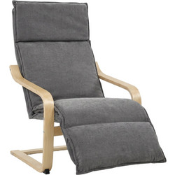 Πολυθρόνα Relax με Υποπόδιο Γκρι 83B-992V00CG