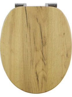 MRShome Καπάκι Λεκάνης Οβάλ Ξύλινο Καφέ 45.5x37.6cm AWD02181977