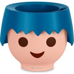 Lechuza Playmobil Αυτοποτιζόμενη Γλάστρα Εσωτερικού Χώρου Στρογγυλή Πλαστική Μπλε 21x15.75cm 19044