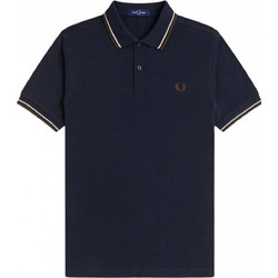 Fred Perry Ανδρική Μπλούζα Polo Κοντομάνικη Navy Μπλε M3600-52A