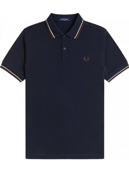 Fred Perry Ανδρική Μπλούζα Polo Κοντομάνικη Navy Μπλε M3600-52A