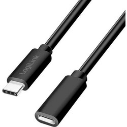LogiLink CU0210 USB-C Female to USB-C 100W 1m Black
