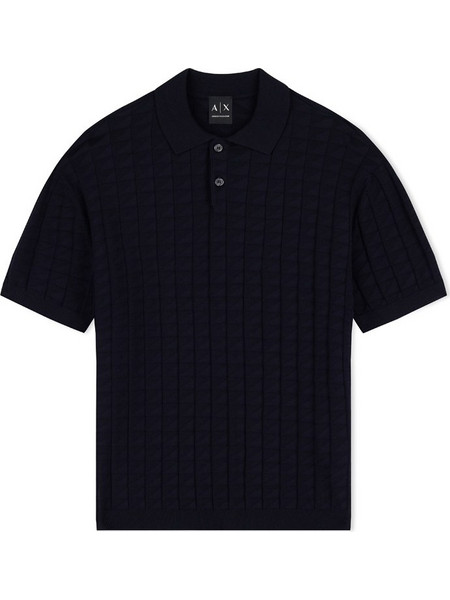 Armani Exchange Ανδρική Μπλούζα Polo Κοντομάνικη Μαύρη XM003008AF10454UB101