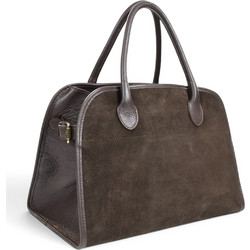 Passaggio Leather Γυναικεία Τσάντα Χειρός Σουέτ Σοκολατί 5008-KR-05