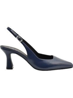 Lodi Γόβες Slingback Δερμάτινες με Λεπτό Χαμηλό Τακούνι Navy Μπλε GELINES-X-C0