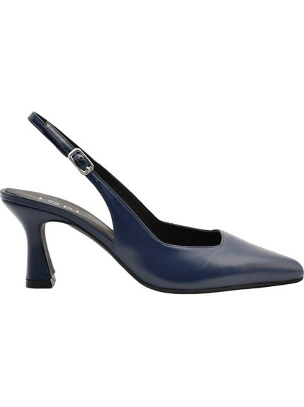 Lodi Γόβες Slingback Δερμάτινες με Λεπτό Χαμηλό Τακούνι Navy Μπλε GELINES-X-C0