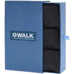 Walk Ανδρικά Μποξεράκια Σετ 3Pack Μαύρα BU-1