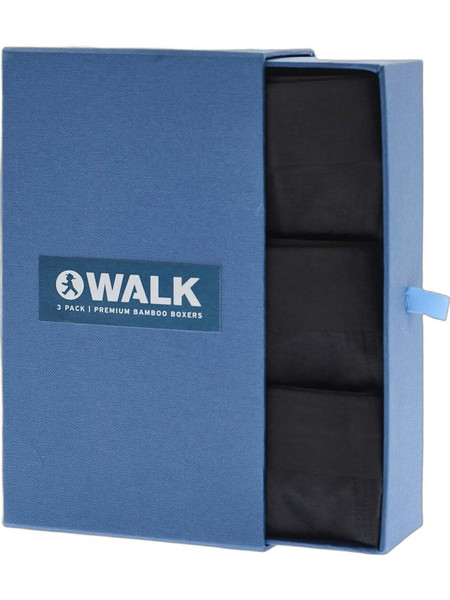 Walk Ανδρικά Μποξεράκια Σετ 3Pack Μαύρα BU-1