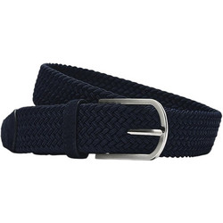Selected Ανδρική Ζώνη Υφασμάτινη Πλεκτή Ελαστική Navy Μπλε 16094661