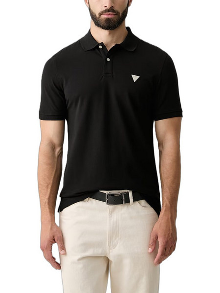 Guess Ανδρική Μπλούζα Polo Κοντομάνικη Μαύρη M6YP60K4388