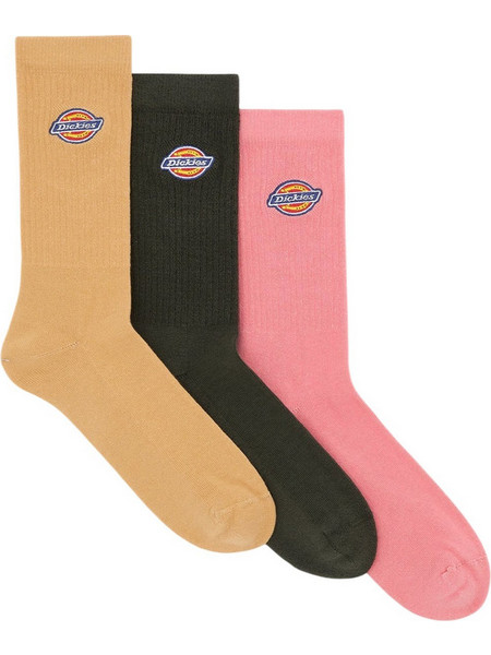 Dickies Ανδρικές Κάλτσες Ψηλές Ταμπά Χακί Φούξια 3Pack DK0A4X82L95