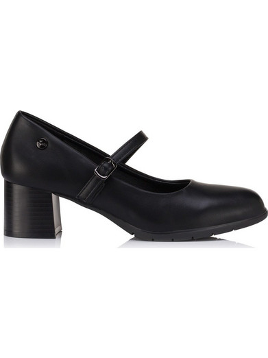 Zak Shoes Γόβες με Χοντρό Χαμηλό Τακούνι & Μπαρέτα Μαύρες SD57113