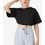 24colours Γυναικείο Καλοκαιρινό Crop Top Μαύρο 11680C