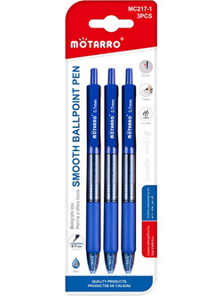 Motarro Σετ Στυλό Διαρκείας 0.7mm Μπλε 3τμχ MC217-1